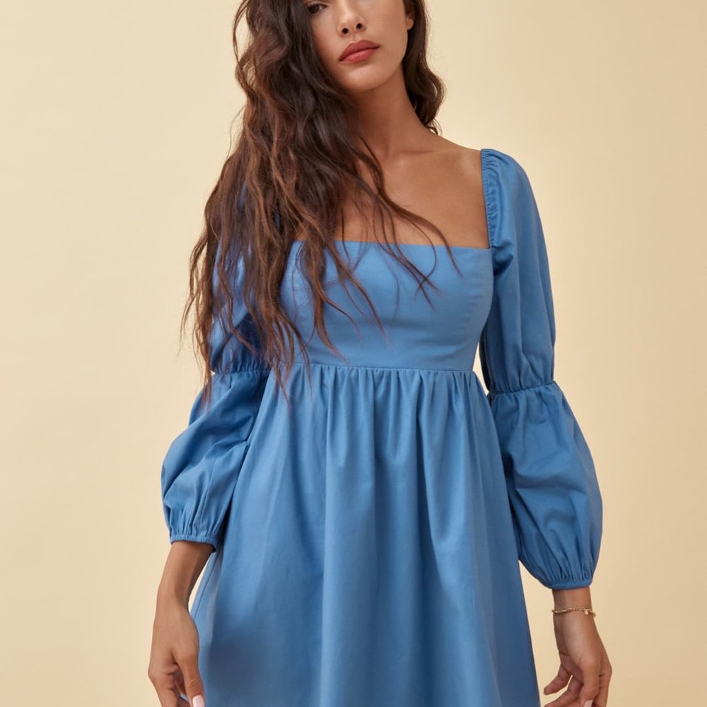 💙Reformation Michaela Dress Azure - Picture 3 of 5